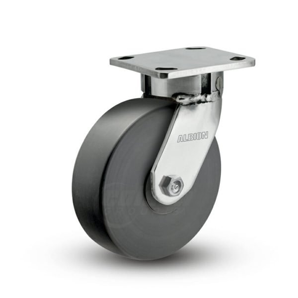 4 Inch Albion 120 Contender Kingpinless Stainless Swivel Caster - (120NX04201S)