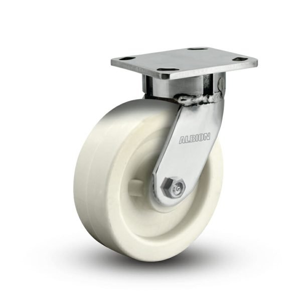 8 Inch Albion 120 Contender Kingpinless Stainless Swivel Caster - (120RW08201S-01)