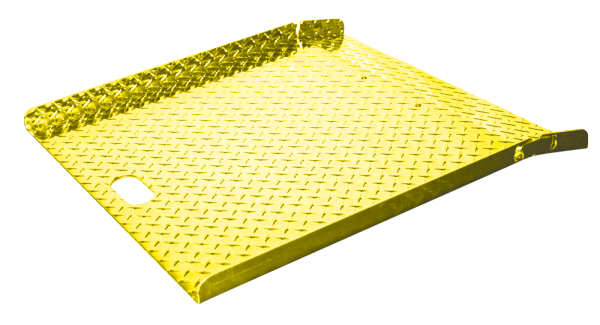 Tread Plate Deck 27" x 27" Riveted Leg Safety Yellow